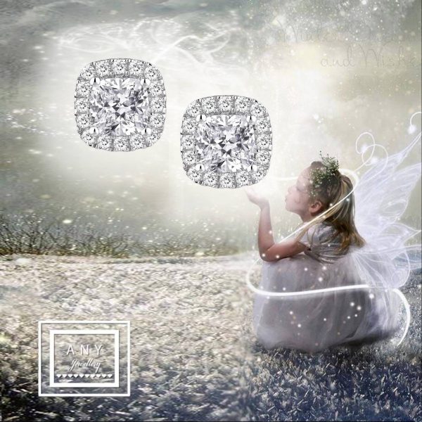 E3189 Fancy Cushion Earrings